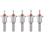 WSOOX Countersink Drill Bit Set 5PCS Adjustable Countersink Drill Bits with Depth Limiter for Woodworking Quick Change 8mm shank Drill Bits