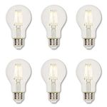 Westinghouse Lighting 5316420 4.5 Watt (40 Watt Equivalent) A19 Dimmable Clear Filament LED Light Bulb, Medium Base, 6Count [Pack of 1]