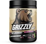 GRIZZLY Pre-Workout BLACK CURRANT, Strength, Power, Focus, Caffeine, Citrulline, Beta-Alanine, Betaine