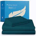 Ashton Sheets California King Sheets Egyptian Cotton - 800 Thread Count 4 PC 100% Egyptian Cotton Sheets California King Size, Cooling Sateen Sheets, High Thread Count Sheets California King - Teal