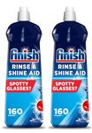 Finish Dishwashing Rinse Aid Liquid Shine and Protect Pack of, BLUE, 800ML, 1 count, (Pack of 2)