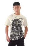 The Souled Store Official Star Wars: Darth Vader Men and Boys Regular fit Graphic Printed Half Sleeve Cotton White Color T-Shirts