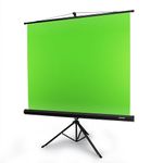 Duronic Floor Green Screen Backdrop TPS13 GN Projector Screens with Tripod Stand, Portable Foldable Crease-Free Projection Display Viewing Sheet Backgrounds for Projectors Home Office Videos Artists