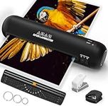 Laminator Machine 9-Inch Thermal Laminator, A4 Laminating Machine with 20 Laminating Sheets, 6 in 1 Portable Laminate Machine for Home Office School, Cold & Hot Lamination Machine for Teachers Use