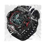 SELLORIA Digital Watch Shockproof Multi-Functional Automatic Black Color Strap Waterproof Digital Sports Watch for Mens Kids Watch for Boys RED (RED)