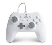 PowerA Wired Controller for Nintendo Switch - OLED Model, Nintendo Switch and Nintendo Switch Lite - White, Gamepad, Game Controller, Wired Controller, Officially Licensed