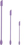 FYCAN 3 Pcs Silicone Spatula Set Mini Jar Scraper Small Silicone Spatula Makeup Spatula Mini Spatula Lotion Stirrer Get Last Drop from Food Bottles Beauty Products (Purple)