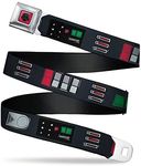 Belt Seatbelt Buckle Star Wars Darth Vader Utility Belt Bounding3 Black Grays Reds 32 to 52 Inches