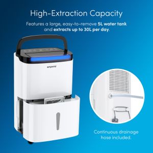 Emperial 30L Wi-Fi Dehumidifier – High Capacity Moisture Removal