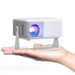 Mini Projector, AKIYO O1 2026 Upgraded 15000Lumen Projector, 360° Rotating, Auto Keystone, 50% Zoom, Portable Projectors 1080P Full HD Supported, Compatible with iOS/Android/TV Stick/HDMI/USB/Switch