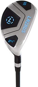 LAZRUS GOLF Premium Hybrid Golf Clubs for Men - 2,3,4,5 & 6 Right Hand, Graphite Shafts, Regular Flex (Silver, 5 (24 Degree))