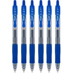 PILOT Pen 2605 G2 07 Gel Ink Pen 0.7 mm Tip 0.38 mm Line Width 0.38 mm Refillable BL-G2-7 Blue (Pack of 6)