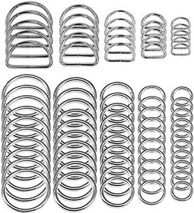 SENHAI 50 pièces Joint torique assorti & 20 pièces Anneau D en métal à usages multiples pour le matériel Artisanat Projets de couture Bricolage à la main Accessoires
