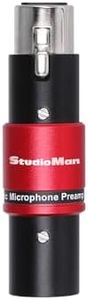 StudioMan DPM1 XLR Dynamic Microphones Preamp, 29dB Gain & Low-Noise Signal Boost, Plug-and-Play Metal Adapter,48V Phantom Power Required（not Included,Only for Dynamic Mics-for Studio/Stage
