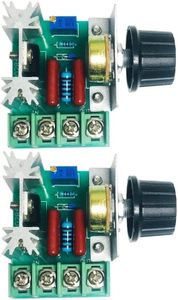 WWZMDiB 2 Pcs AC Motor Speed Controller 110V 120V 220V to 50-220V PWM 25A 2000W Compatible with Electric stoves, Water heaters, Lighting dimming, Small Motor Speed Control