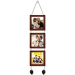 Art Street Photo Frame For Wall Set Wall Hanging Picture, Photo Frame For Home and Office Decoration (Set of 3, 5x5 Inch - Brown)