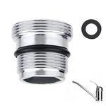 Faucet Aerator Adapter M18.5 M22, Metal Faucet Adaptor with Gaskets, Aerator Tap Adapter for Kitchen and Bathroom, Effortless Faucet Adapter for Grohe, Neoperl Tj, Brita Filter, 22mmx18.5mm