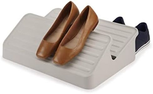 Joseph Joseph Shoe In, 2-Tier Space Saving Shoe Rack Organiser, Holds up to 6 Pairs, Large , Ecru