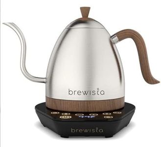 Brewista Artisan Matte Black Electric Kettle, Gooseneck Spout, Temperature Control, Slow Coffee Barista, 1.0 Litre