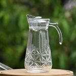 BAGYAM - Premium Glass Jug, 1.8L, Multipurpose Jug, Easy Pour & Strong Handle, Transparent Beverage Carafe for Home, Office, Pitcher for Serve Water, Milk, Juice, Lassi, Cocktail, Ideal for Gift
