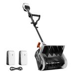 Litheli Cordless Brushless Snow Shovel, 40V(2x20V) 13-Inch Battery Powered Snow Blower, Electric Snow Thrower with Direction Bar & Auxiliary Handle (2.5Ah Li-ion Battery)