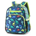 Hairao Toddler Backpack for Boys and Girls 2-4,Kids Preschool Backpack,Kindergarten Backpack,Cute Kids Backpacks for Boys,Nursery Travel Bag with Chest Strap (Dinosaur)