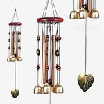 LEIGARF LEIGARF 5 Bell with 4 Pipes Wind Chimes for Positive Energy Home Balcony Bedroom || Home Decoration Item || 27 Inch