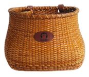 Makimoo Bike Basket for Women's Beach Cruiser or Scooter The Original Wicker Bicycle Baskets with Built in Cup Holder for Front Handlebar-Classic Vintage Style Handmade Natural Rattan Wicker