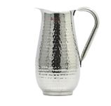 Olrada Stainless Steel Hammer Design Pitcher Water Jug with Handle 2500ml / 2.5Liter, Silver 304 Grade Stainless Steel