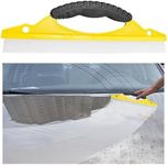 Ziciner Car Window Glass Squeegee, Water Blade Silicone Squeegee with Non-Slip Handle, 12 inches T-Bar Squeegee Vehicle Dryer for Window, Mirror, Shower Door, Auto Windshield (Yellow-Silicone)