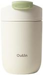 OutIn Travel Coffee Mug Tumbler, Outdoor Insulated Coffee Cup with Leak-Proof Flip Lid & Double Wall, 12 oz Stainless Steel Mug for Hot & Cold Drinks