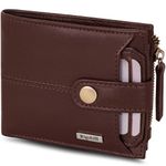 RIGOHILL Doger Brown Mens Leather Wallet | Genuine Leather Wallet with RFID Blocking | Gift Set for Men