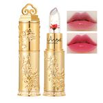 Crystal Flower Jelly Lipstick, Long Lasting Nutritious Lip Balm Lips Moisturizer Magic Temperature Color Change Lip Gloss for Women and Girls