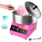 YUZINO 1000W Candy Floss Machine, Cotton Candy Machine with 3000R/M Motor, Electric Cotton Candy Maker with Stainless Steel Bowl, Pot Lid & Sugar Scoop, Reach 80-90 ℃ for Home, Birthday Parties