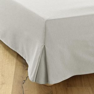 Bed Skirt 140 x 200 cm Grey | 4 x 30 cm Frills | Hotel Quality
