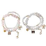 BENBIYO Kawaii Beaded Bracelets Elastic Beacelets for Women Girls…