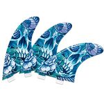 3DFINS High Performance Surfboard Fins Large GOHARD Thruster (3 Fins), FCS1 Base - Dimple Technology (Snake Pit)