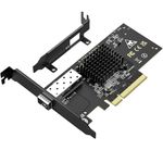 10Gb SFP PCIe Network Card with Intel 82599(X520-DA1) Controller, VIMIN 10G Ethernet Adapter NIC with Single 10Gbps SFP+ Port, Compatible Express PCIe X8 & X16, Support Windows 7/8/10/11/Linux/VMware