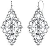 1928 Jewelry Silver Tone Filigree D