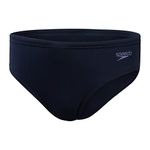 Speedo Junior Boy's ECO Endurance+ 6.5cm Swim Briefs | Chlorine Resistant | Quick Drying | Stretch Fabric | Recycled Material | Comfort Fit, True Navy/White, 13-14 Years