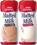 Nestle Carnation Malted Milk Powder, Chocolate and Orginal Flavor Bundle, 13 Oz Containers (2 Items)