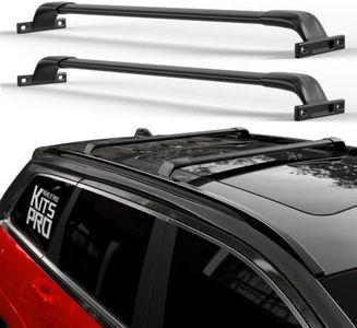 KitsPro 260lb Roof Rack Cross Bars for 2022-2025 Jeep Grand Cherokee, 2021-2025 Grand Cherokee L, Matte Black Heavy Duty Aluminum Cargo Crossbar (ONLY FIT Factory Flushed Side Rails)