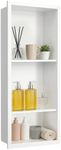 Autopartsfreer Niche for Shower Wall 30" x 12", Recessed Shower Niche, Off-White Stainless Steel with 2 Shelves, 8-Year Fade & Scratch Resistant, No Tile Needed Bathroom Storage