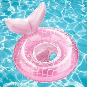 SILENCIO Inflatable Baby Swimming Ring – Mermaid Design Swimming Seat for Infants and Toddlers, Safe and Comfortable Water Aid for Children Learning to Swim