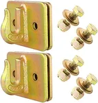 AyA Gear 5/16-in Bolt On Grab Hook Mount with Backer Plate Grab Hook 70 Forged Steel Tow Hook Work Well for Loader, Tractor Bucket (Two Packs)