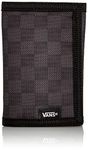 Vans Men's Slipped Travel Accessory-Tri-Fold Wallet, Black-Charcoal, One Size