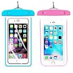 1Pack Blue+1Pack Pink Universal Waterproof Phone Case Dry Bag CaseHQ for iPhone 4/5/6/6s/6plus/6splus Samsung Galaxy s3/s4/s5/s6 etc. Waterproof,Snow Proof Pouch for Cell Phone up to 5.7 inches