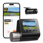 70mai A510 HDR 3K Dual Channel Dash Cam, STARVIS 2 IMX675 Sensor, ADAS, Built-in GPS Logger, Route Recorder, MaiColor Vivid+ with Night Owl Vision, App Playback & Share, Optional Parking Monitoring