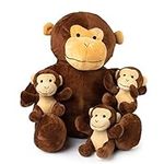 Talking Stuffed Mommy Monkey with 3