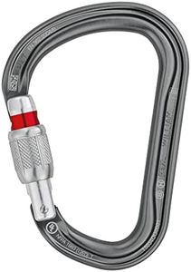 Petzl William Carabiner - Large, Pear-Shaped Locking Carabiner for Belay Stations and Belaying on a Munter Hitch - Screw-Lock